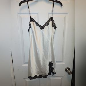 Satin night slip dress